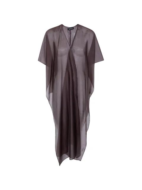sheer V-neck cape by DRHOPE