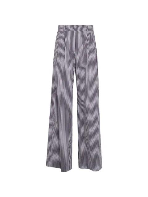 striped pleated trousers by DRHOPE