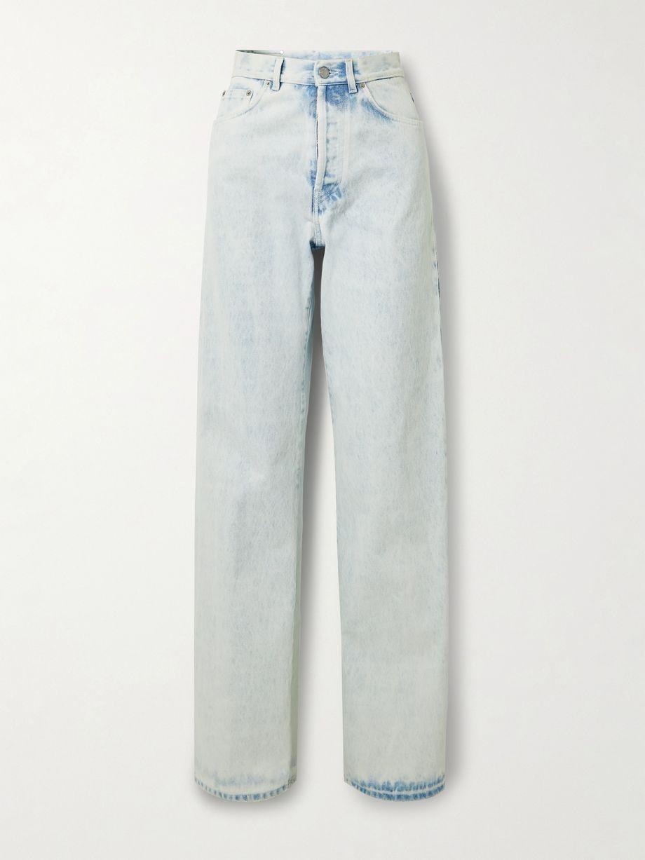 Acid-wash mid-rise slim-leg jeans by DRIES VAN NOTEN