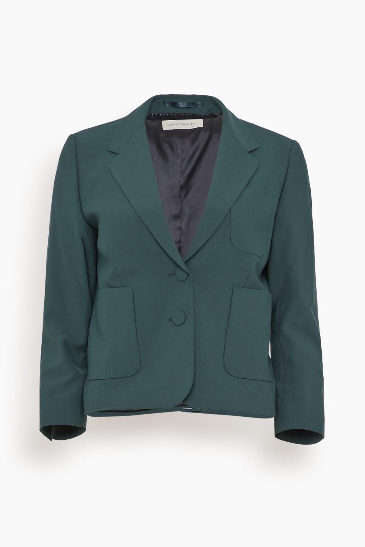 Bamis Jacket in Dark Green by DRIES VAN NOTEN