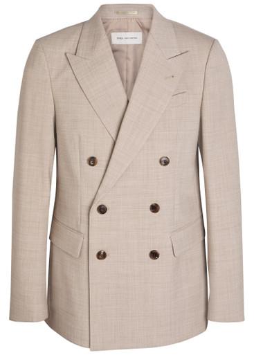 Barry double-breasted woven blazer by DRIES VAN NOTEN