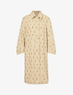 Bead-embellished cotton and linen-blend coat by DRIES VAN NOTEN