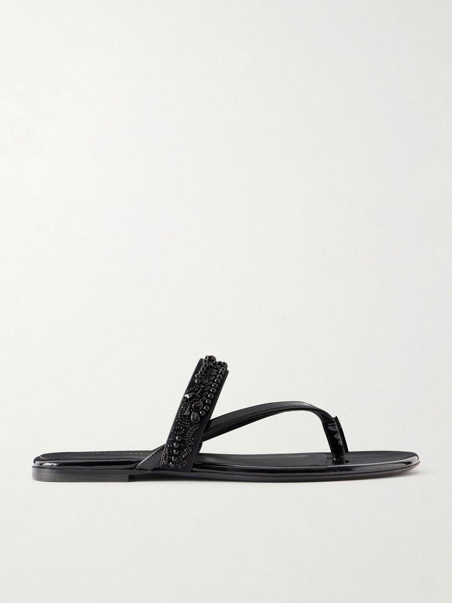 Bead-embellished rubber sandals by DRIES VAN NOTEN