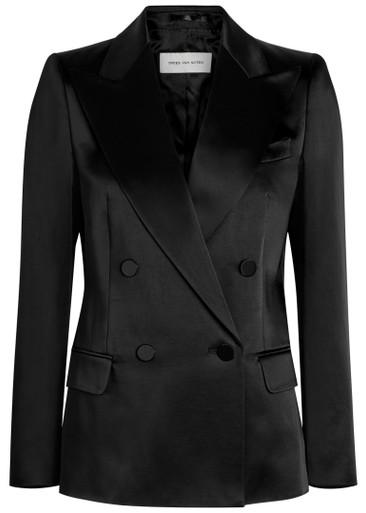 Beaura double-breasted satin blazer by DRIES VAN NOTEN