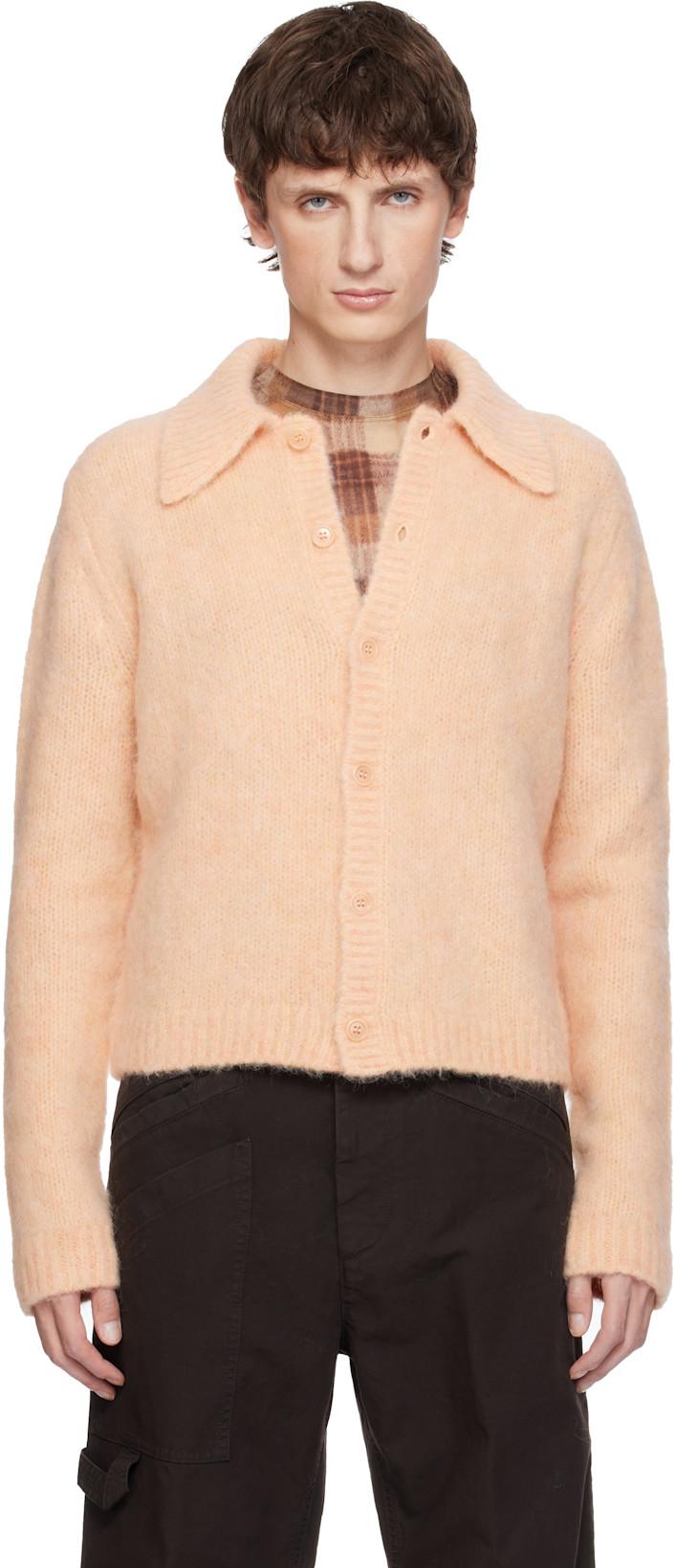 Beige Brushed Cardigan by DRIES VAN NOTEN