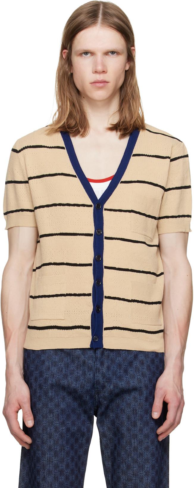 Beige Short Sleeve Tee Cardigan by DRIES VAN NOTEN