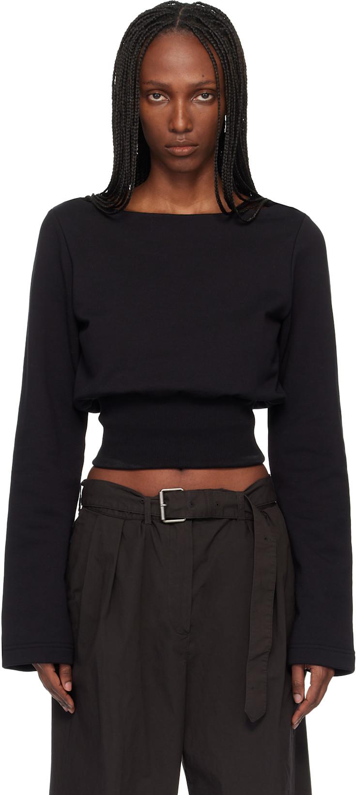 Black Boat Neck T-shirt by DRIES VAN NOTEN