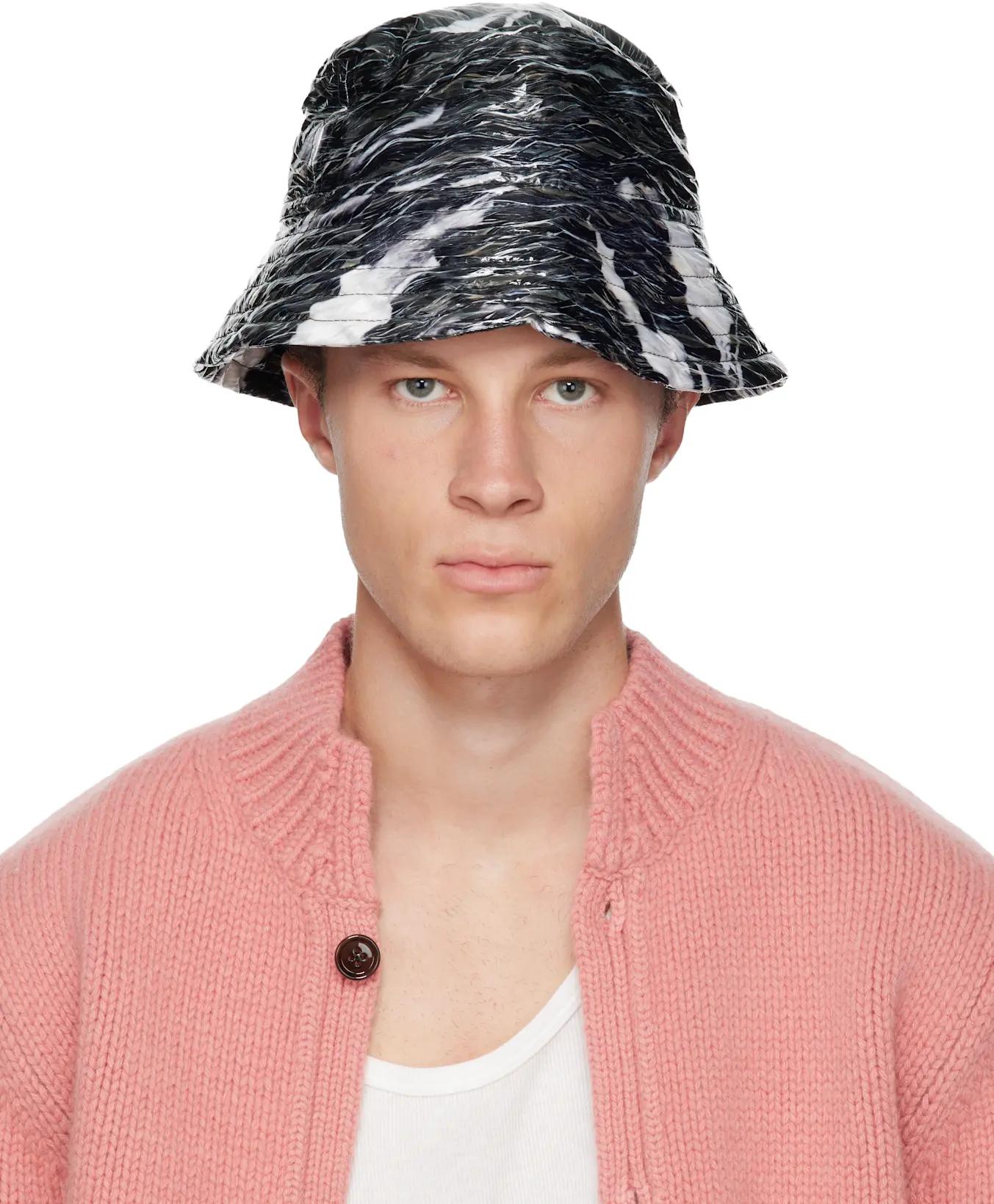 Black Coated Bucket Hat by DRIES VAN NOTEN