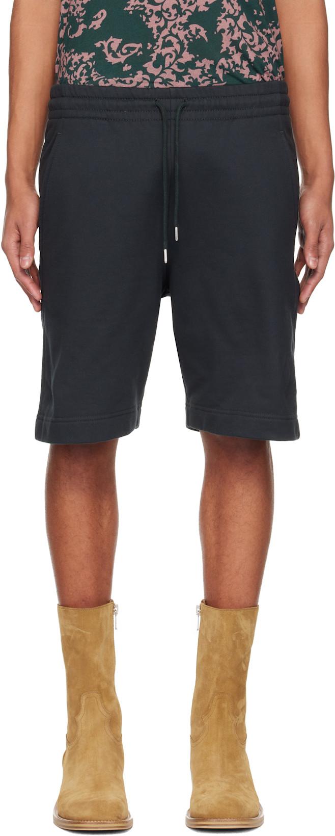 Black Drawstring Shorts by DRIES VAN NOTEN