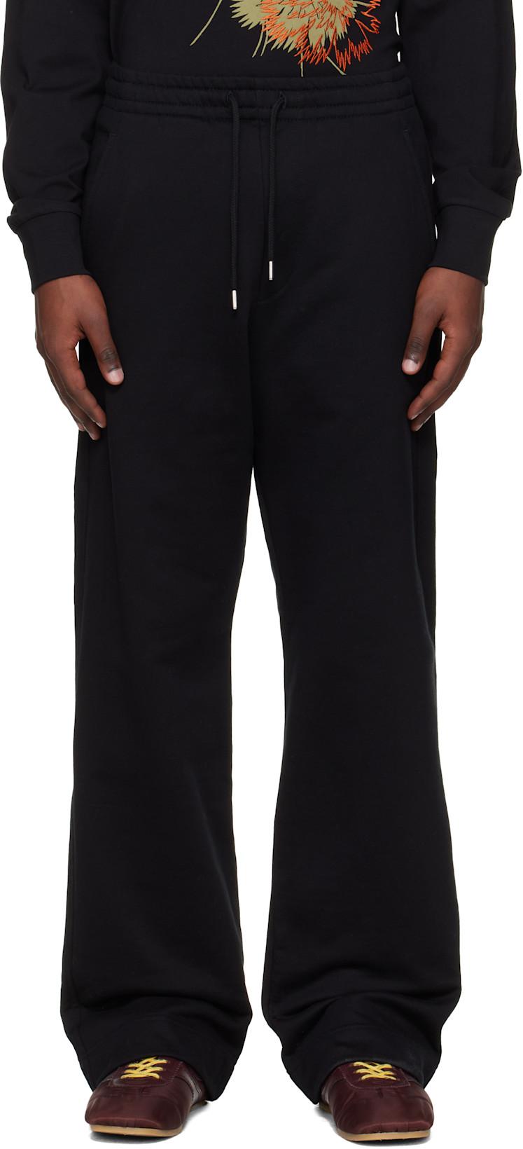 Black Drawstring Sweatpants by DRIES VAN NOTEN