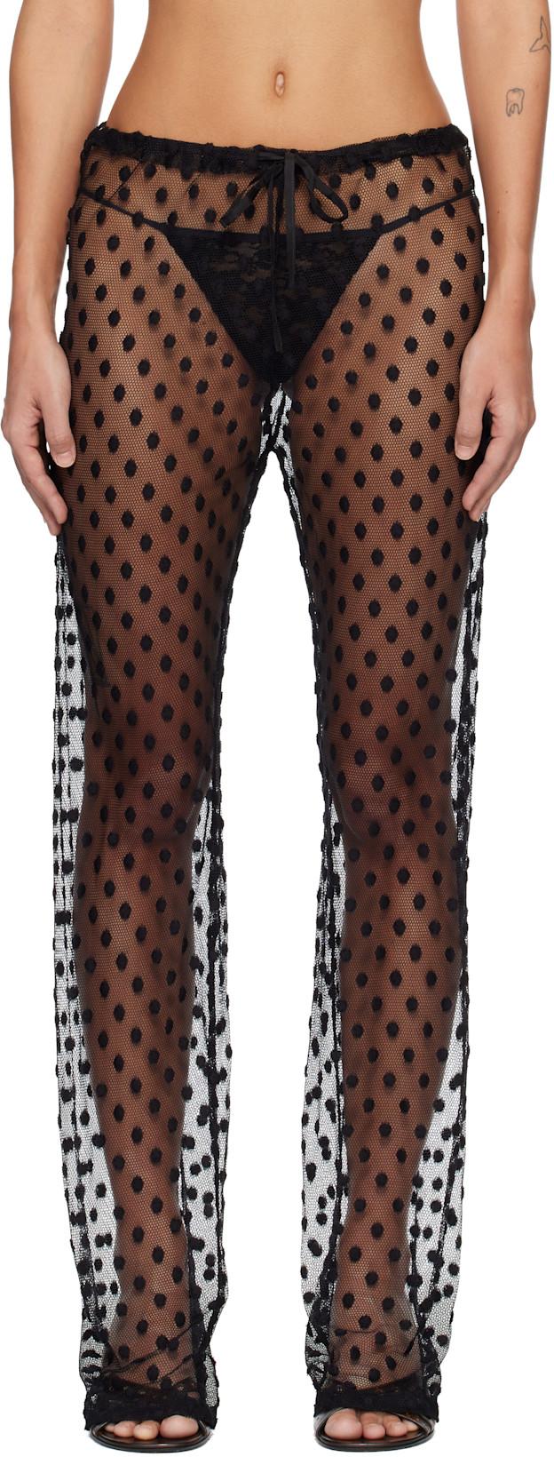 Black Elasticated Trousers by DRIES VAN NOTEN