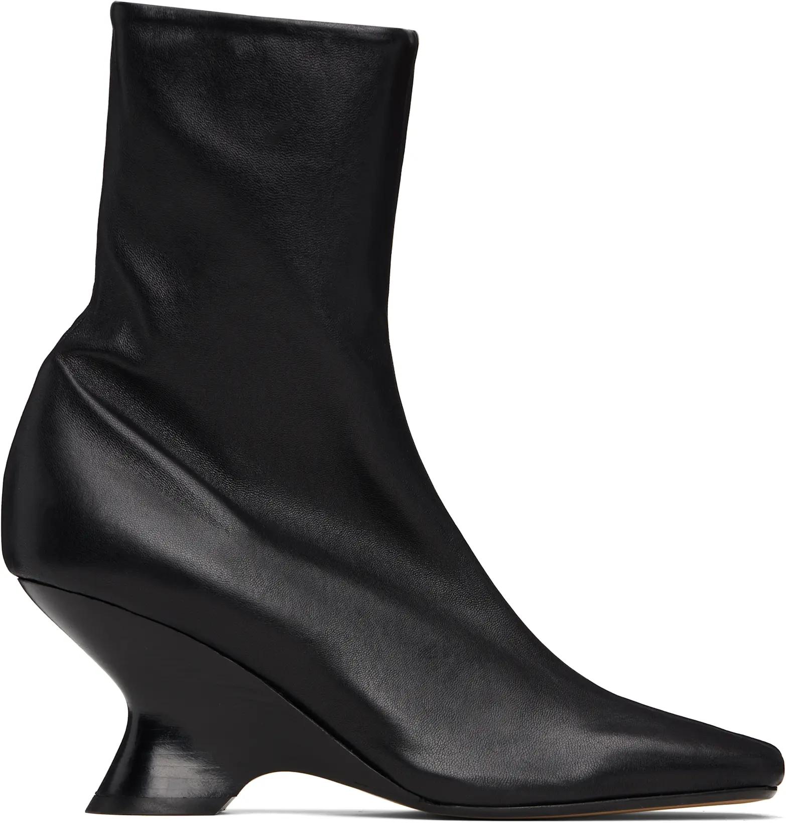 Black Heeled Ankle Boots by DRIES VAN NOTEN