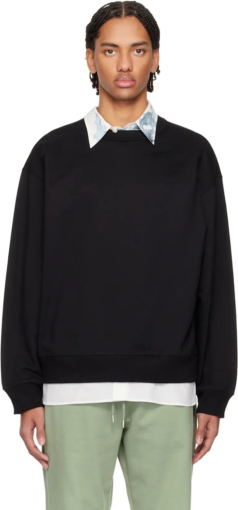 Black Oversized Sweatshirt by DRIES VAN NOTEN