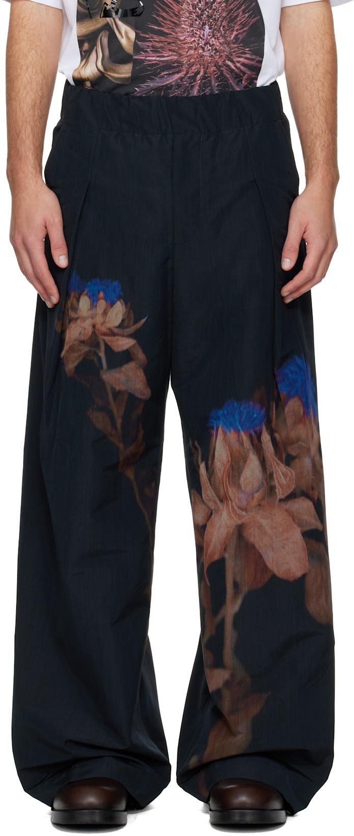 Black Pleated Trousers by DRIES VAN NOTEN