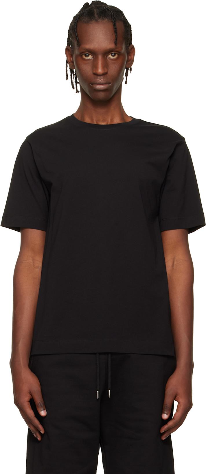 Black Regular Cotton T-shirt by DRIES VAN NOTEN