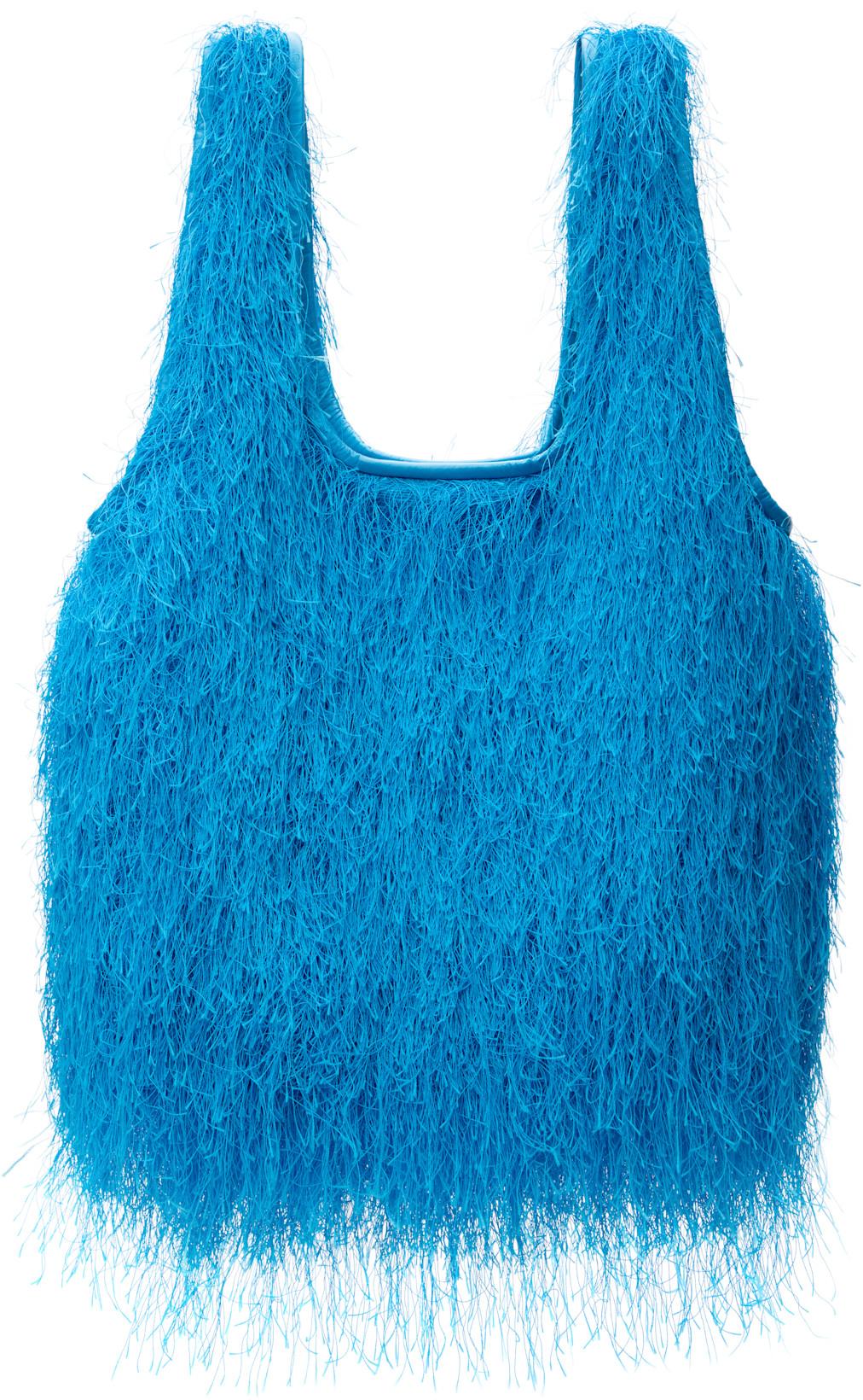 Blue Fringed Tote by DRIES VAN NOTEN