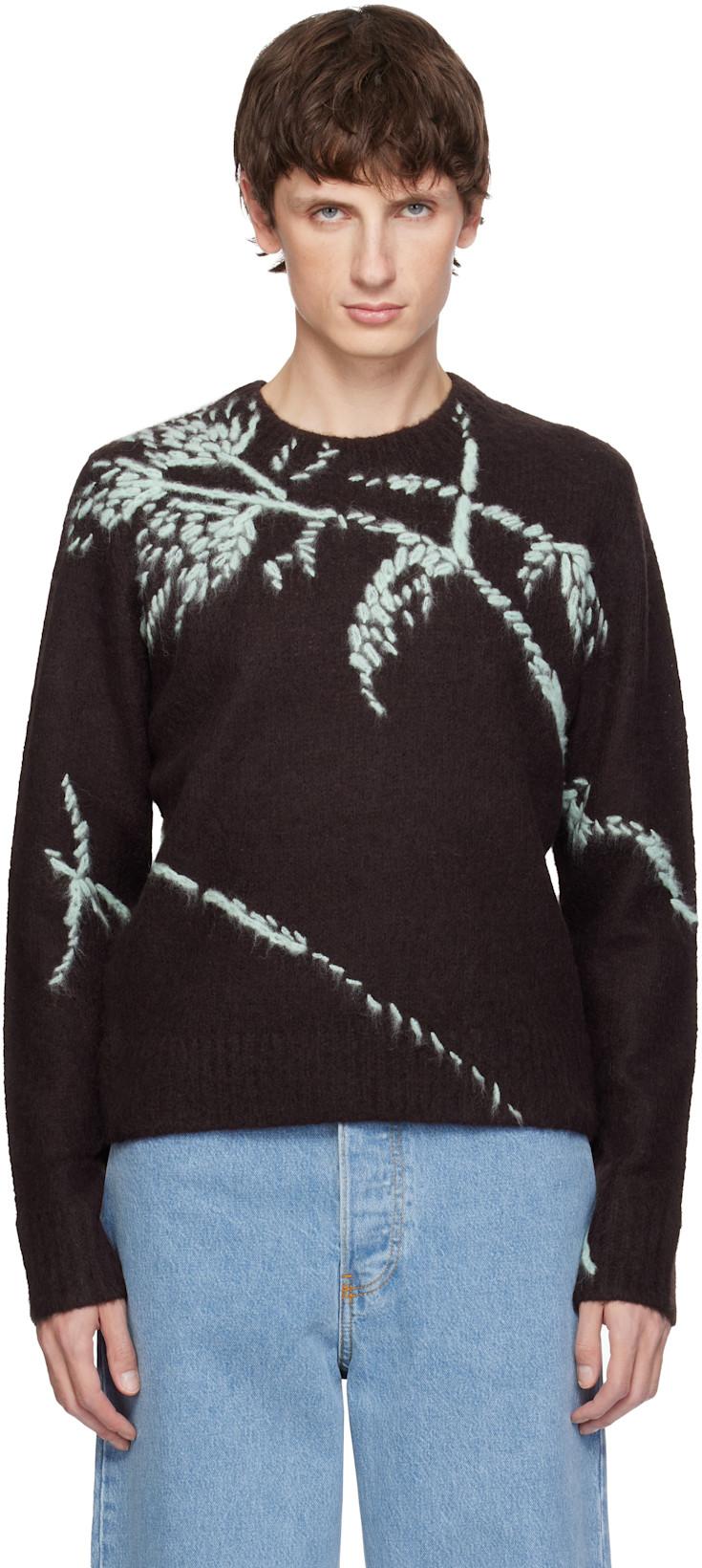 Brown Alpaca Sweater by DRIES VAN NOTEN