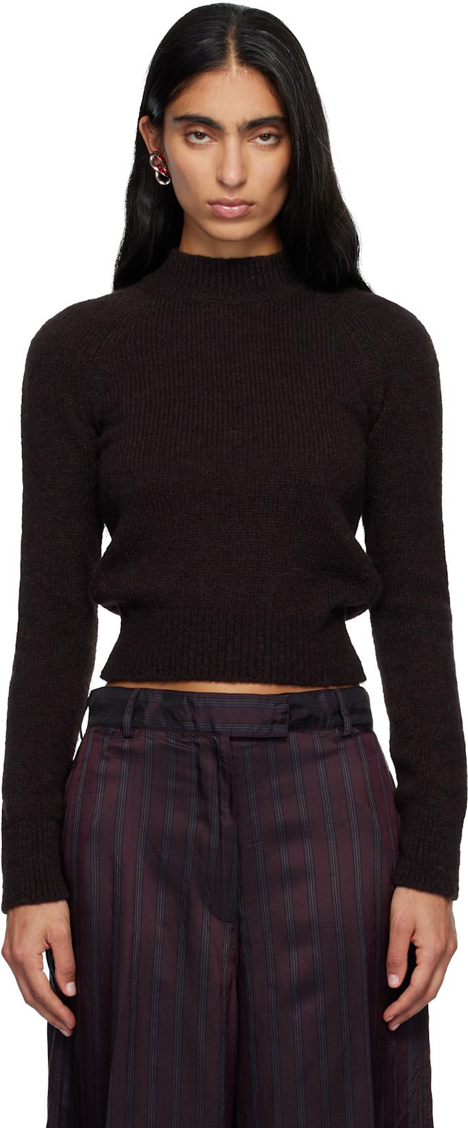 Brown Fitted Sweater by DRIES VAN NOTEN