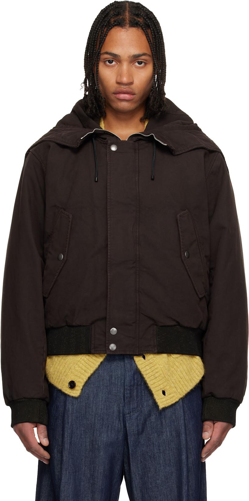Brown Garment-Dyed Jacket by DRIES VAN NOTEN