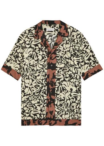 Carltonne printed satin shirt by DRIES VAN NOTEN