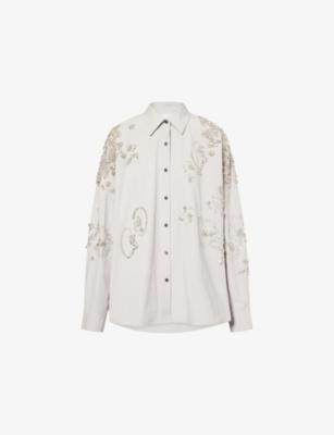 Casia Jewel-Embellished Cotton Shirt by DRIES VAN NOTEN