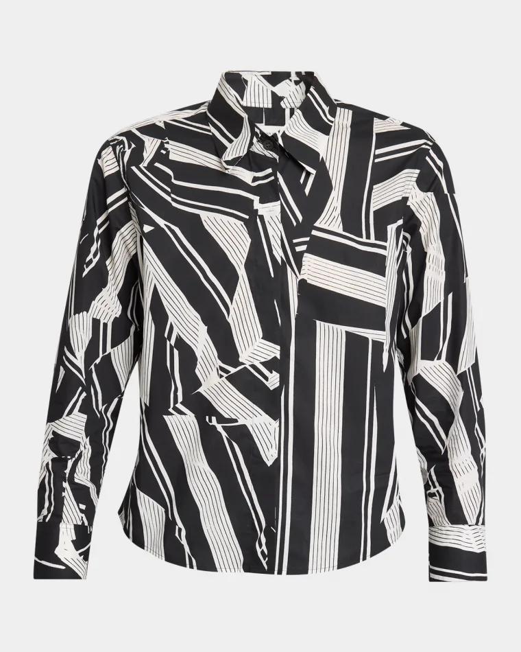 Clavini Abstract-Print Button-Front Shirt by DRIES VAN NOTEN