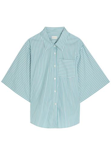 Clea striped cotton and silk-blend shirt by DRIES VAN NOTEN