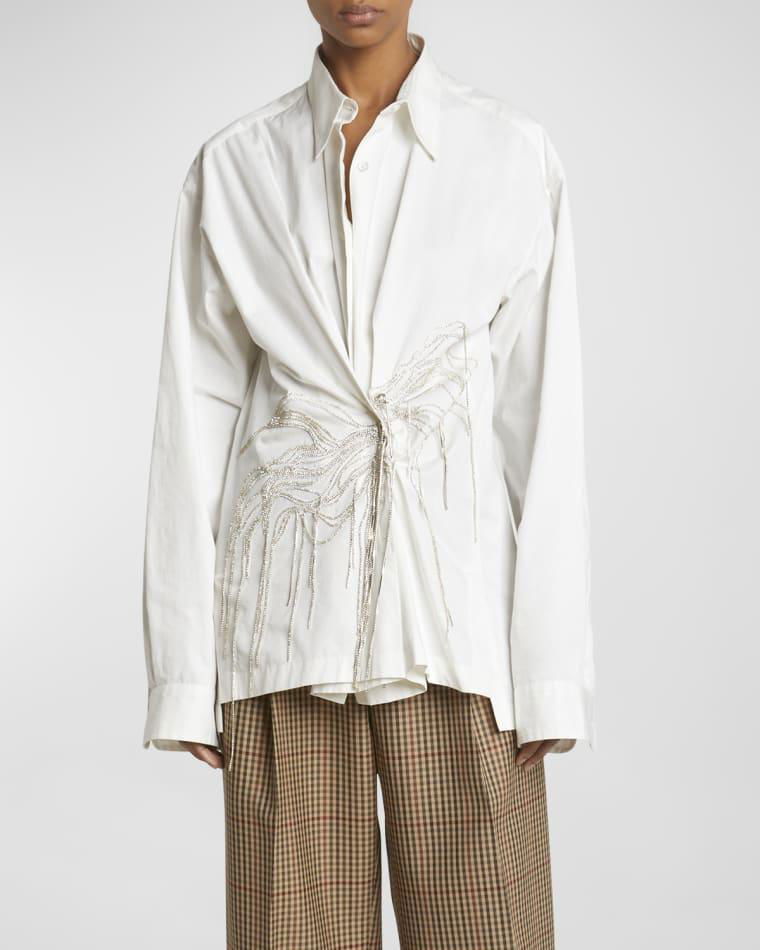 Clicks Embellished Button-Front Shirt by DRIES VAN NOTEN