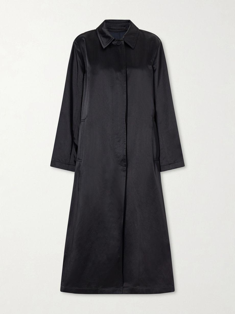 Cotton-blend satin coat by DRIES VAN NOTEN