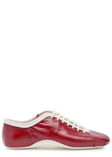 Crinkled leather sneakers by DRIES VAN NOTEN