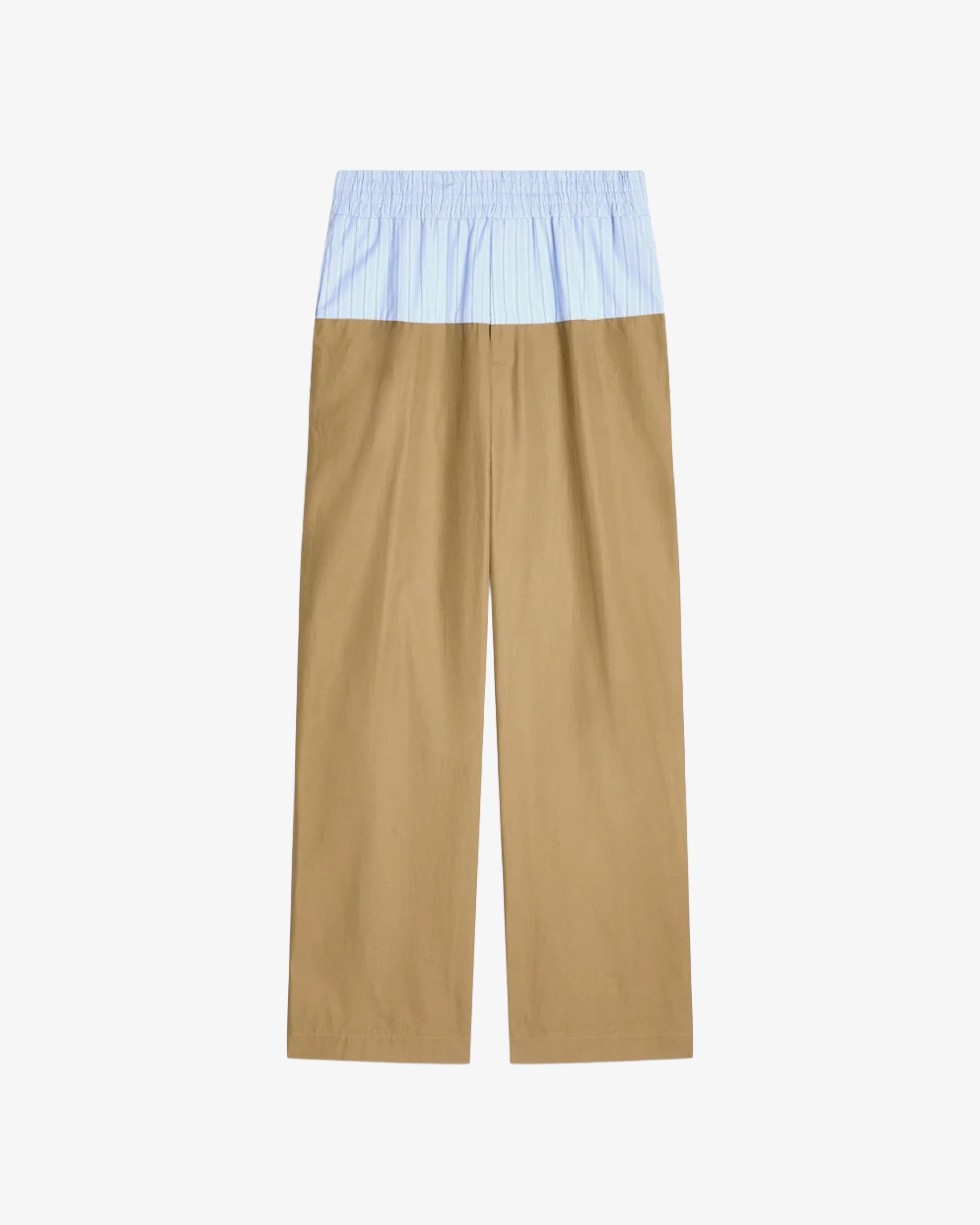 DRIES VAN NOTEN - Men's Contrast waist pants - (Brown) by DRIES VAN NOTEN
