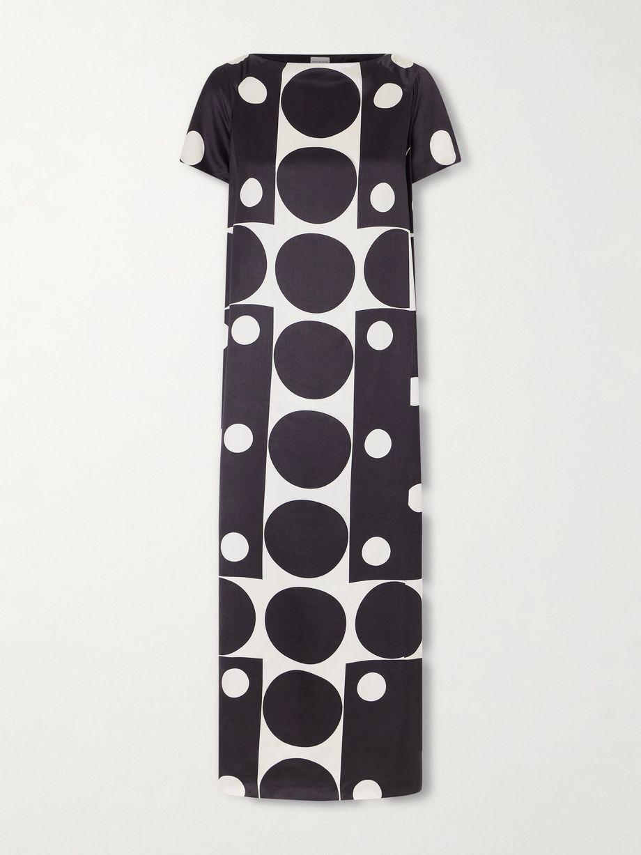 Davita printed satin midi dress by DRIES VAN NOTEN