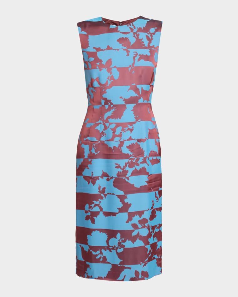 Delavina Paneled Floral Jacquard Sleeveless Dress by DRIES VAN NOTEN