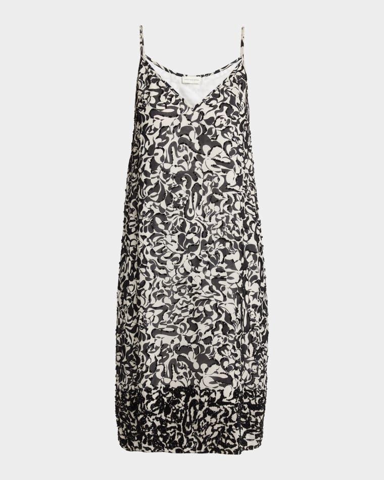 Denya Embroidered Sleeveless Midi Dress by DRIES VAN NOTEN