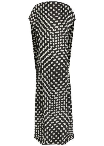Diria polka-dot satin and silk-blend gown by DRIES VAN NOTEN