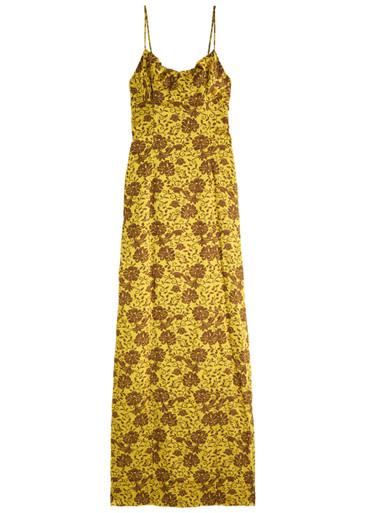 Dirios floral-jacquard satin maxi dress by DRIES VAN NOTEN Dirios floral-jacquard satin maxi dress by DRIES VAN NOTEN