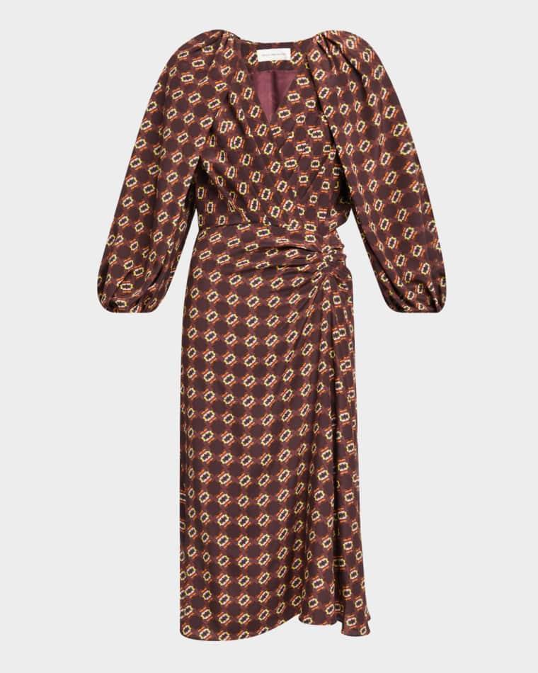 Divani Printed Silk Midi Dress by DRIES VAN NOTEN Divani Printed Silk Midi Dress by DRIES VAN NOTEN