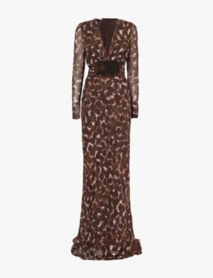 Dofilia geometric-print silk midi dress by DRIES VAN NOTEN Dofilia geometric-print silk midi dress by DRIES VAN NOTEN