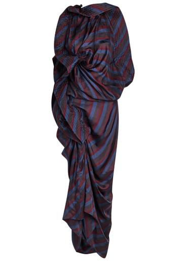 Dolla draped satin gown by DRIES VAN NOTEN