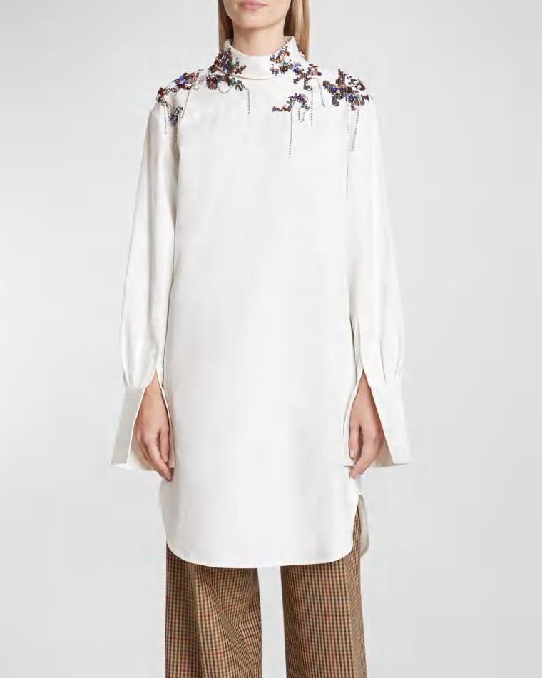 Dorso Rhinestone Embellished Shirtdress by DRIES VAN NOTEN