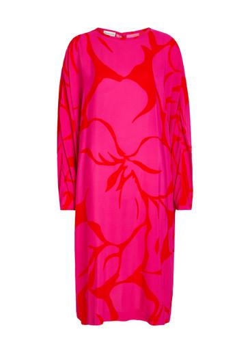 Dosta printed crepe midi dress by DRIES VAN NOTEN