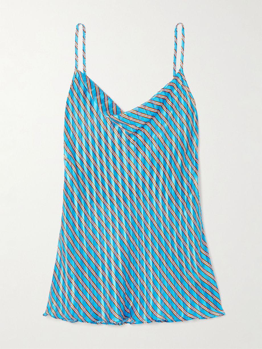 Draped striped devoré-satin camisole by DRIES VAN NOTEN