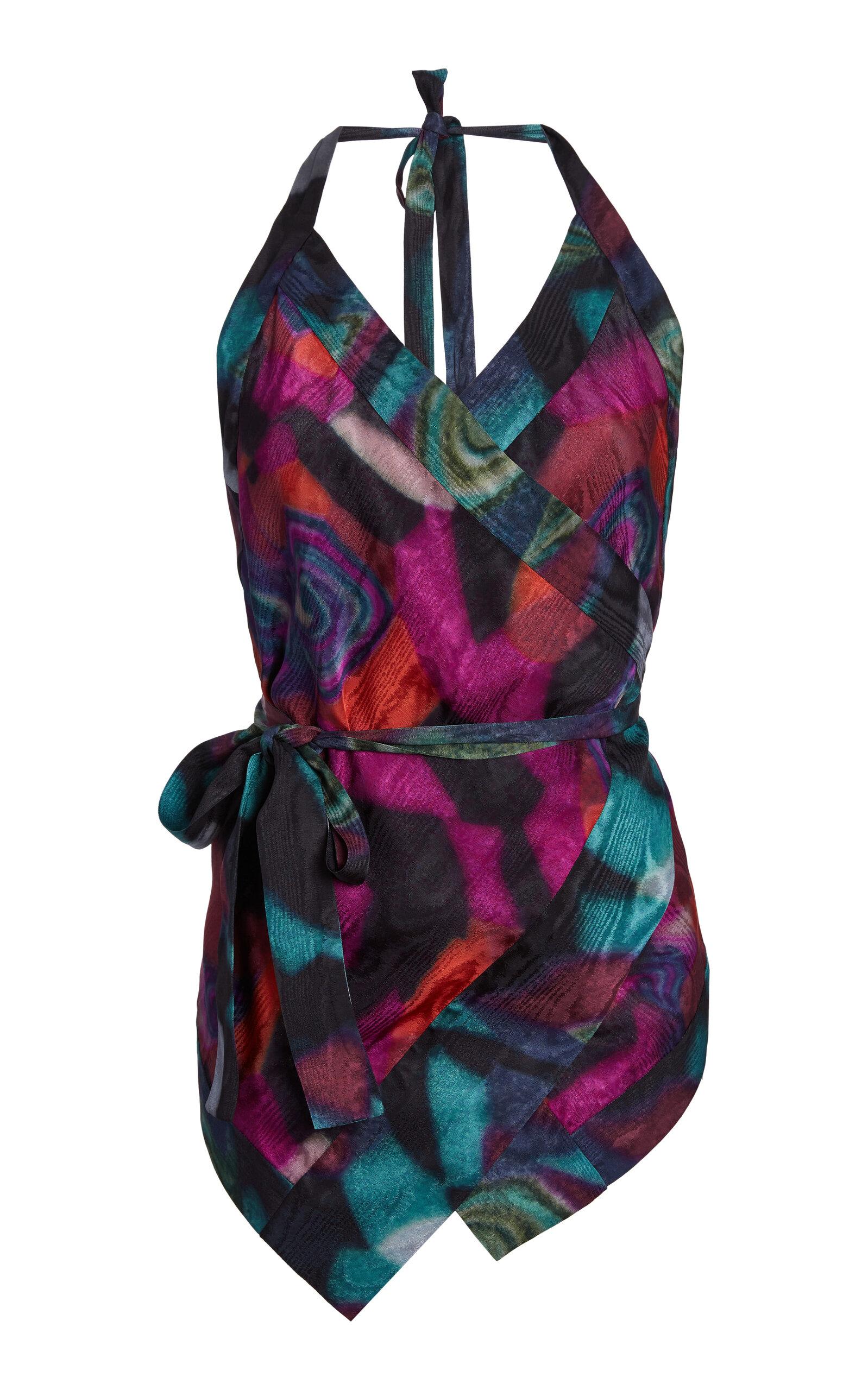 Dries Van Noten Cussia Printed Moiré Top - Moda Operandi by DRIES VAN NOTEN
