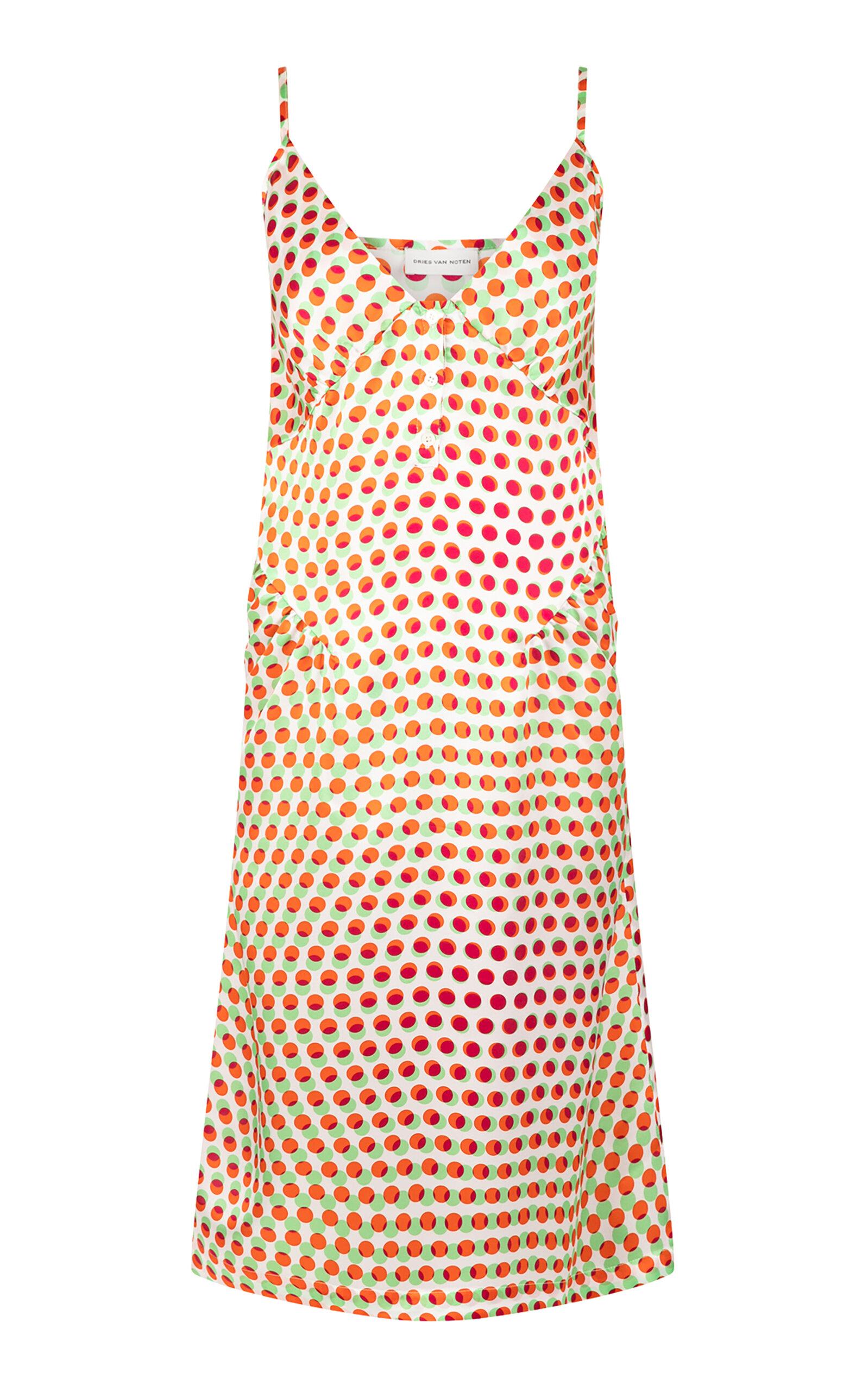 Dries Van Noten Daliya Polka-Dot Silk-Satin Midi Dress - Moda Operandi by DRIES VAN NOTEN