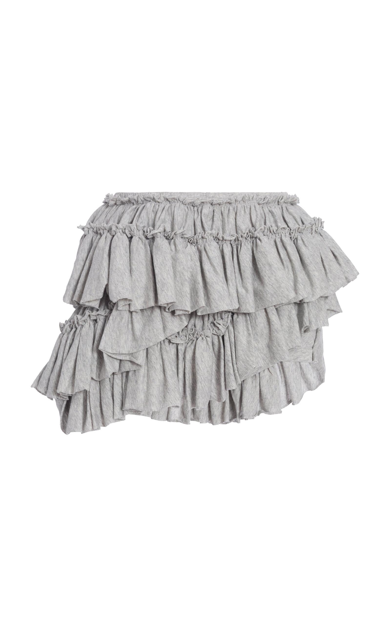 Dries Van Noten Huryl Ruffled Cotton-Jersey Mini Shorts - Moda Operandi by DRIES VAN NOTEN