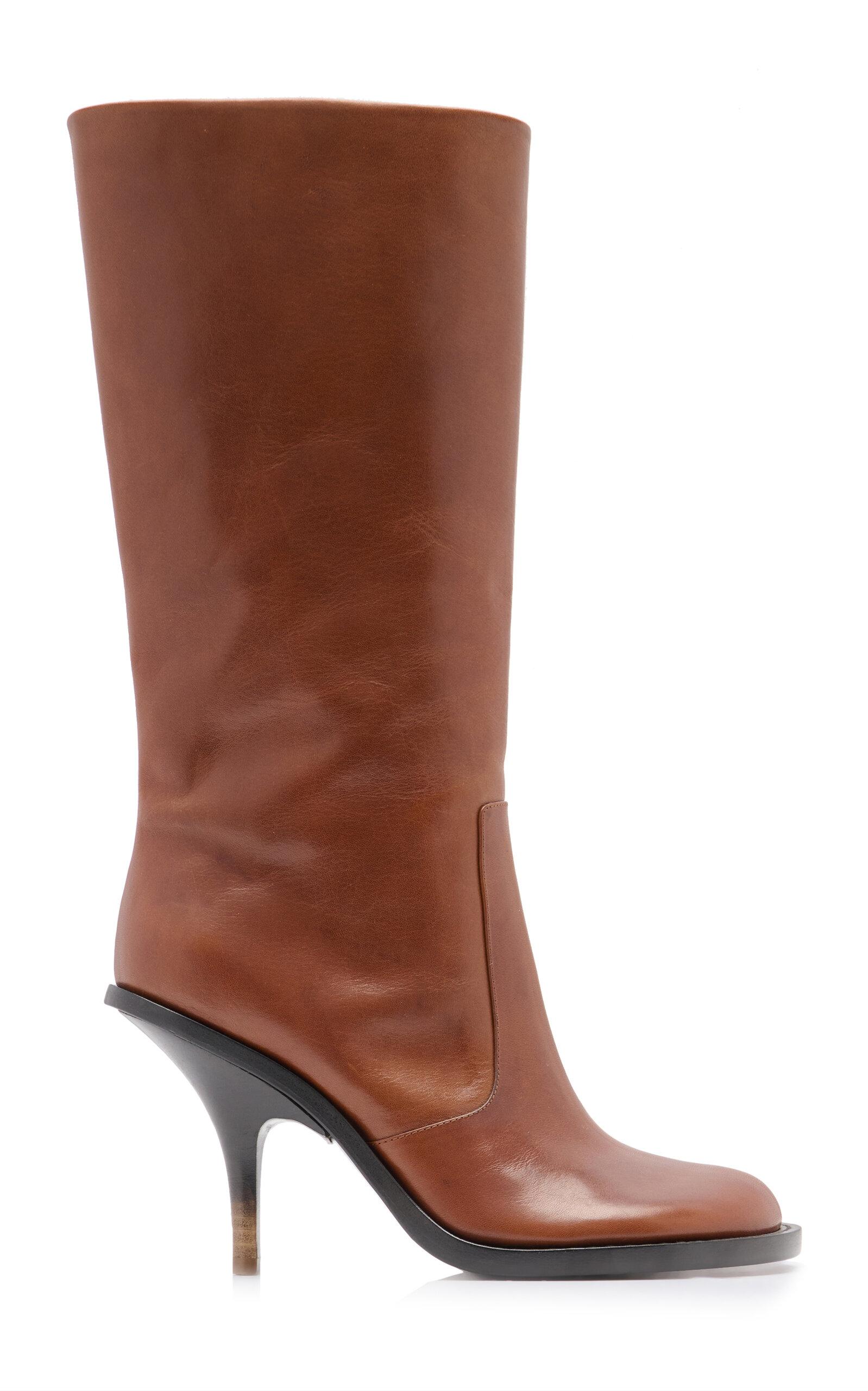 Dries Van Noten - Leather Knee Boots - Tan - - Moda Operandi by DRIES VAN NOTEN
