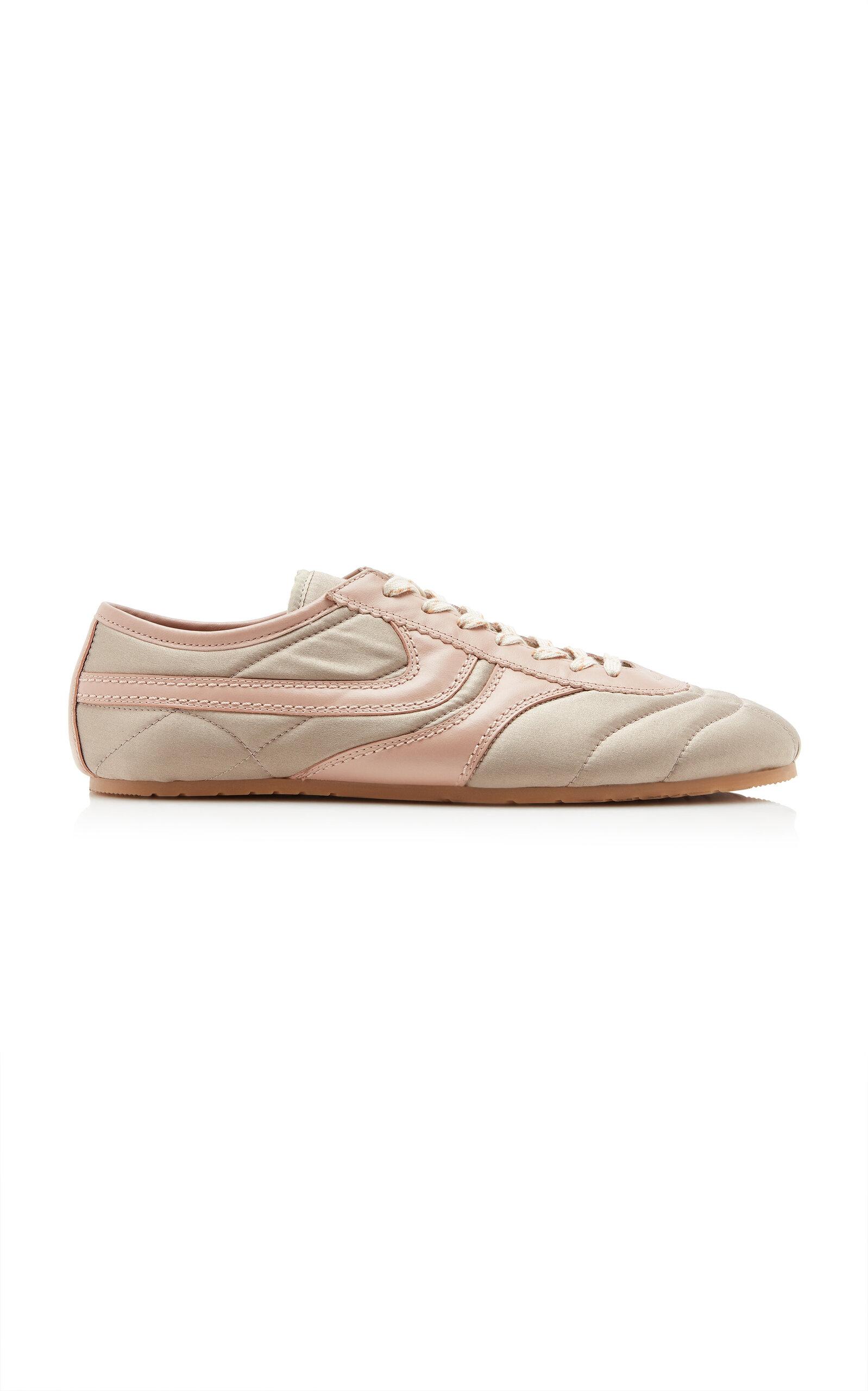 Dries Van Noten Leather-Trimmed Satin Sneakers - Moda Operandi by DRIES VAN NOTEN