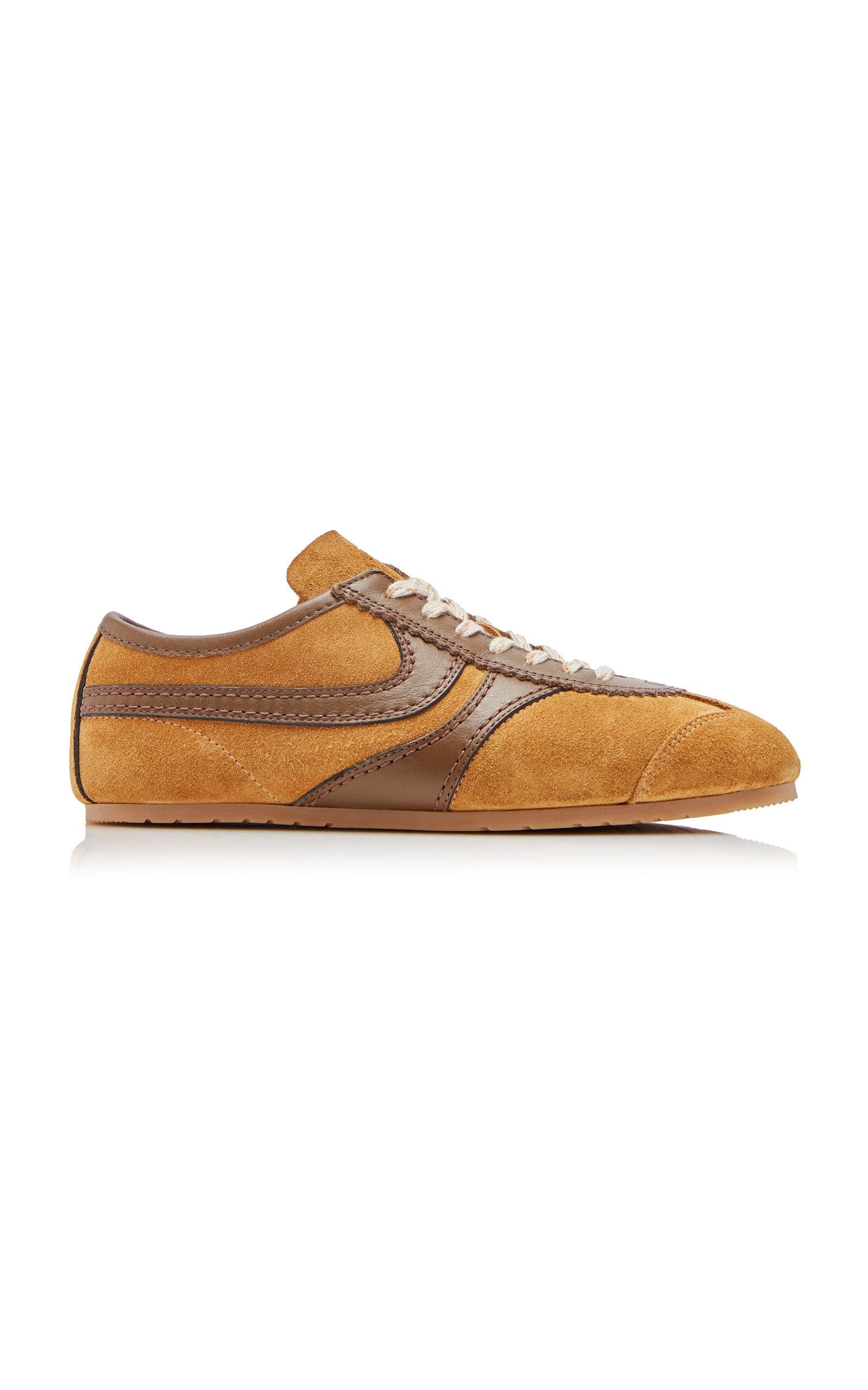 Dries Van Noten Leather-Trimmed Suede Sneakers - Moda Operandi by DRIES VAN NOTEN