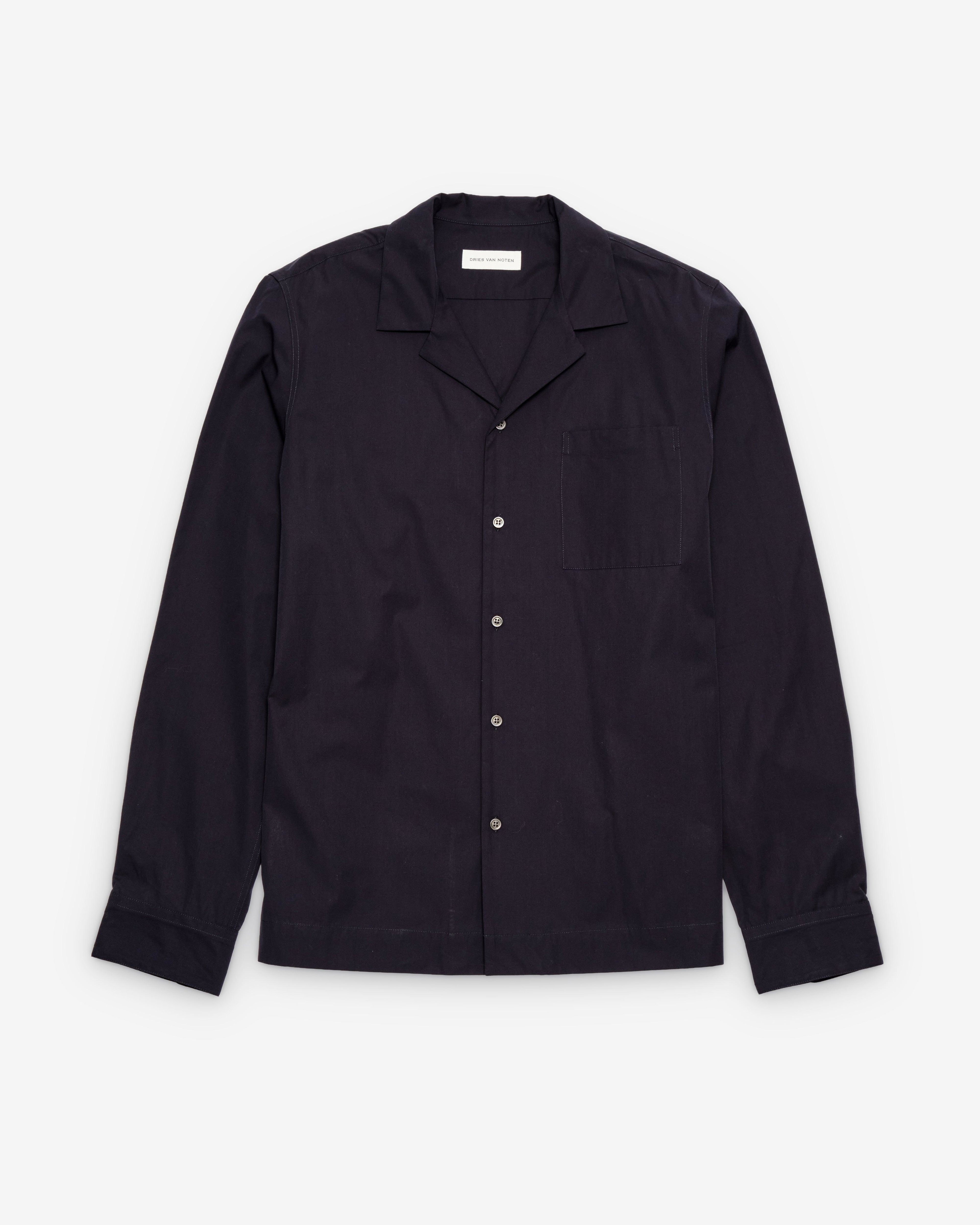 Dries Van Noten - Men's Carlty Shirt - (Midnight) by DRIES VAN NOTEN