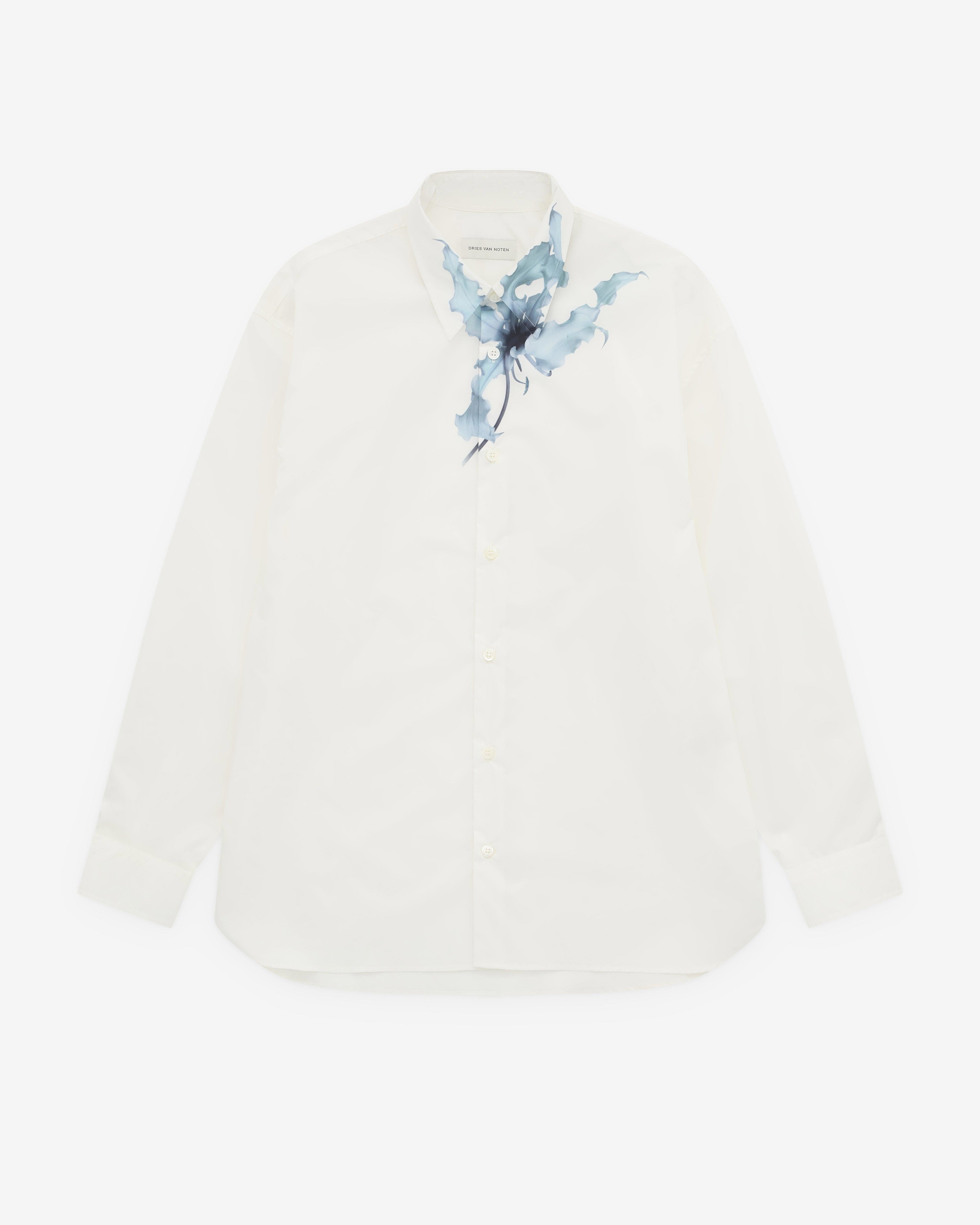 Dries Van Noten - Men’s Floral Print Shirt - (Off White) by DRIES VAN NOTEN